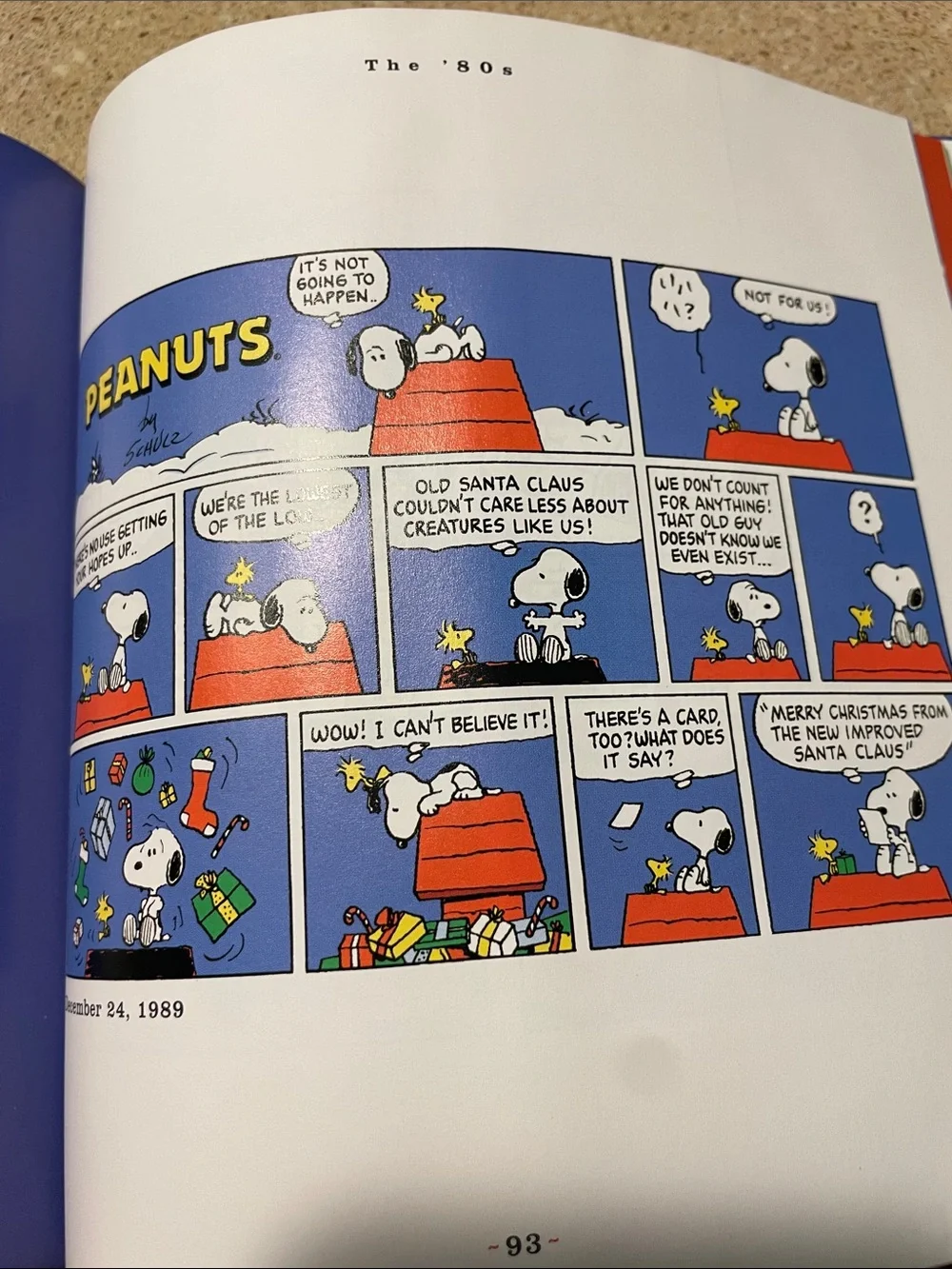Vintage Hallmark The Joy of a Peanuts Christmas Blue Holiday Book